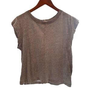 78 & SUNNY Tides Winged Muscle Tank Heather Grey Size L
